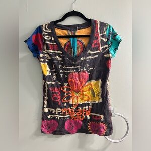 Exprime La Vida Me and You Art Tee graphic unique embroidered stitching